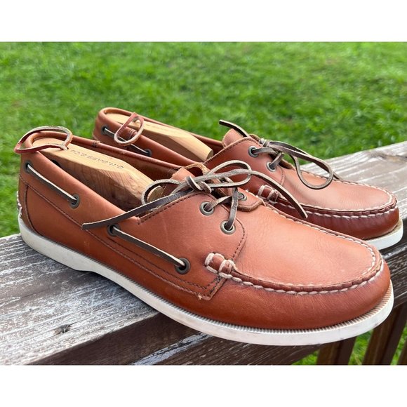 Lands' End Shoes Lands End Mens Leather Boat Shoe Size 95 Poshmark